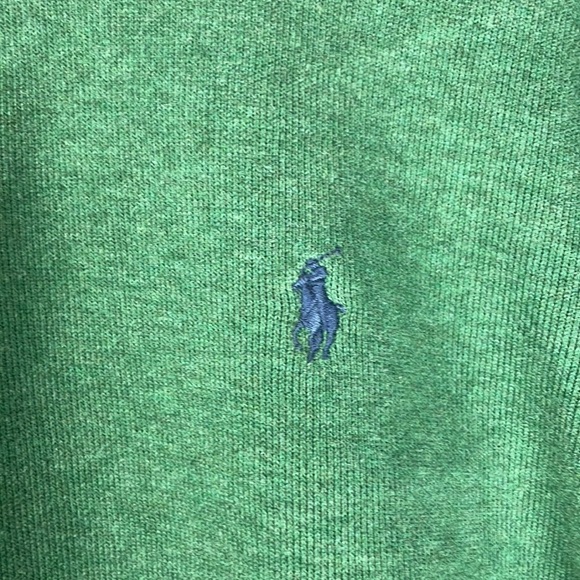 Polo Ralph Lauren Pullover Sweater SZ L Men 3/4 Zip Green - Picture 4 of 13